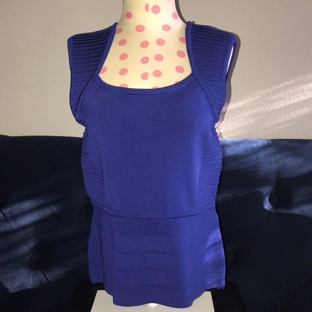 Cache Brilliant Blue contour top    Small